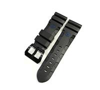 GGYTMQL Watch Band Compatible with 441 359 Soft Silicone Rubber 24Mm 26Mm Men Watch Strap Watch Accessories Watch /24Mm/Black-Silver Buckl