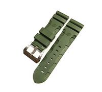 GGYTMQL Watch Band Compatible with 441 359 Soft Silicone Rubber 24Mm 26Mm Men Watch Strap Watch Accessories Watch /24Mm/Black-Silver Buckl