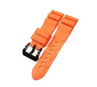 GGYTMQL Watch Band Compatible with 441 359 Soft Silicone Rubber 24Mm 26Mm Men Watch Strap Watch Accessories Watch /24Mm/Black-Silver Buckl