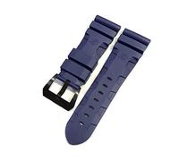 GGYTMQL Watch Band Compatible with 441 359 Soft Silicone Rubber 24Mm 26Mm Men Watch Strap Watch Accessories Watch /24Mm/Black-Silver Buckl