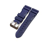 GGYTMQL Watch Band Compatible with 441 359 Soft Silicone Rubber 24Mm 26Mm Men Watch Strap Watch Accessories Watch /24Mm/Black-Silver Buckl