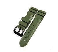 GGYTMQL Watch Band Compatible with 441 359 Soft Silicone Rubber 24Mm 26Mm Men Watch Strap Watch Accessories Watch /24Mm/Black-Silver Buckl