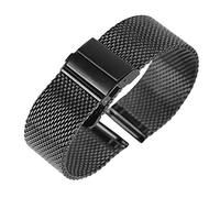 GGYTMQL watch strap black/silver/rose golden 18mm/20mm/22mm watch band mesh stainless steel strap fold over clasp watches replacement bracelet bracelet