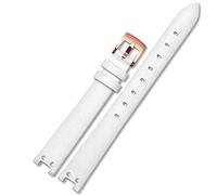 GGYTMQL Watch Strap for Anne Klein Watchband Notch Ak Girl Simple Elegant Belt Small Dial Retro Watch Band 12Mm White/Red-Steel/12Mm