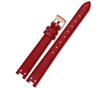 GGYTMQL Watch Strap for Anne Klein Watchband Notch Ak Girl Simple Elegant Belt Small Dial Retro Watch Band 12Mm White/Red-Steel/12Mm
