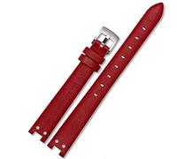 GGYTMQL Watch Strap for Anne Klein Watchband Notch Ak Girl Simple Elegant Belt Small Dial Retro Watch Band 12Mm White/Red-Steel/12Mm