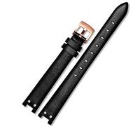 GGYTMQL Watch Strap for Anne Klein Watchband Notch Ak Girl Simple Elegant Belt Small Dial Retro Watch Band 12Mm White/Red-Steel/12Mm