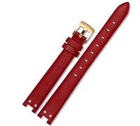 GGYTMQL Watch Strap for Anne Klein Watchband Notch Ak Girl Simple Elegant Belt Small Dial Retro Watch Band 12Mm White/Red-Steel/12Mm
