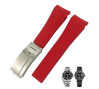 GGYTMQL Watch Strap for Submariner 20mm GMT Yacht-Master Daytona Deepsea 20mm 21mm Curved End Soft Strap, 20 mm, Silicone
