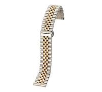 GGYTMQL Watch Strap Metal Stainless Steel 12Mm 14Mm 16Mm 18Mm 20Mm 22Mm Quick Release Curved End Strap Men's Women's Butterfly Buckle Solid with Accessories/14Mm/Silver