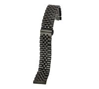 GGYTMQL Watch Strap Metal Stainless Steel 12Mm 14Mm 16Mm 18Mm 20Mm 22Mm Quick Release Curved End Strap Men's Women's Butterfly Buckle Solid with Accessories/14Mm/Silver
