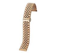 GGYTMQL Watch Strap Metal Stainless Steel 12Mm 14Mm 16Mm 18Mm 20Mm 22Mm Quick Release Curved End Strap Men's Women's Butterfly Buckle Solid with Accessories/14Mm/Silver