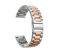 GGYTMQL Watch Strap Metal Strap Stainless Steel 20Mm 22Mm Quick Release Replacement Watch Accessories /22Mm/Silver Rose