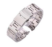 GGYTMQL watch strap stainless steel watchband bracelet 20mm 22mm men metal brushed curved end watch band strap clocks accessories bracelet