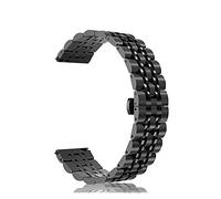 GGYTMQL Watch Strap Suitable for Smart Watch Metal Wristband Strap, Suitable for 20Mm, 22Mm Interchangeable Stainless Steel Strap /20Mm/Black Silver