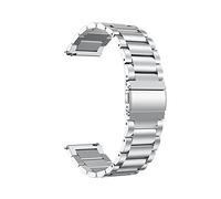 GGYTMQL Watch Strap Suitable for Smart Watch Metal Wristband Strap, Suitable for 20Mm, 22Mm Interchangeable Stainless Steel Strap /20Mm/Black Silver