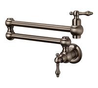 GGYTMQL Widespread Wall Mounted Pot Filler Brass Pot Filler Faucet with Double Joint Swing Arms 2 Handles Kitchen Cold Water Faucet,C(D)