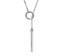 GGYTMQL Women Accessories bar Circle Lariat Necklace Women Long Strip Pendant Necklaces Jewelry