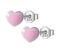 GGYTMQL Women Jewelry Tiny Red Love Footprints 5mmX6mm Stud Earrings For