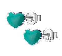 GGYTMQL Women Jewelry Tiny Red Love Footprints 5mmX6mm Stud Earrings For