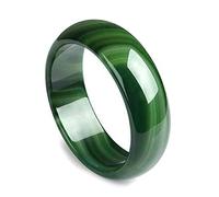 GGYTMQL Women's Classcial Jade Bangle Bracelet, Natural Light Green Hand Jade Chain Bracelets, Jadeite Gemstone Jade Bracelet, 58-64mm,60-62mm