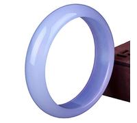 GGYTMQL Womens Jade Bangles, Natural Quartzite Light Blue Jadeite Jade Round Bangle Bracelet, Jewelry Fashion Accessories Man Woman Luck Amulet s, 56-62mm,56-58mm