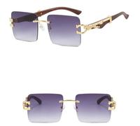 GGYTMQL Women's Rimless Square Sunglasses Fashion Populare Frameless Sun Glasses Men Gradient Traveling Shades