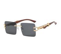 GGYTMQL Women's Rimless Square Sunglasses Fashion Populare Frameless Sun Glasses Men Gradient Traveling Shades