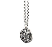 GGYTMQL Women's Small 925 Sterling Silver Yin Yang Pendant Necklace 20 inch Chain