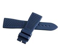 GGYTMQL Zenith Chronomaster El Primero 22mm x 18mm Navy Blue Rubber Strap Watch Band