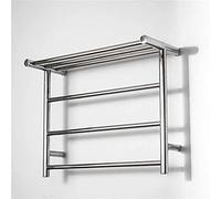 GGZONE Electric Towel Warmer with Top Shelf in Brushed Nickel Wall Mounted Heated Towel Rack Heater Rail Hot Towel Warmer Plug in for Bathroom 35W beautiful scenery
