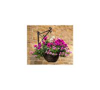 GH® 16-Inch Rattan Hanging Basket, Round, Natural Weave with Chain