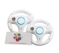 GH 2 Pack Wii Steering Wheel for Mario Kart 8 and Other Nintendo Remote Driving Games, Wii (U) Racing Wheel for Remote Plus Controller - Original White (6 Colors Available)