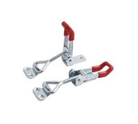 GH-4001 Adjustable Toggle Clamp for Industrial Workholding - Galvanized Iron, 90 x 40 mm, Silver & Red, 2-Pack Compatible with Welding, Jigging & Repair Applications