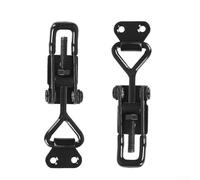 GH-4001 Adjustable Toggle Latch Clamp for Steel Hasp Catch - Black Plated High-Carbon Steel Quick Fixture with 220 lbs Holding Capacity, 2-Pack