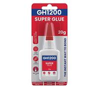 GH1200 20g Superglue with Anticlog Cap - Super Glue All Purpose Superfast, Thick & Strong Glue for Hard Plastics, DIY Craft, Ceramics, Frame, Leather, Metal and Many More