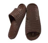 GHAKKE 2025 Trend Shower Slippers For Women Men Lightweight Non-Slip Pool Beach Sandals Quick Drying Bathroom Shoes Soft Comfort Summer Indoor Outdoor Slippers(Dark brown,40/41 EU)