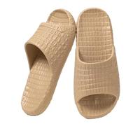 GHAKKE 2025 Trend Shower Slippers For Women Men Lightweight Non-Slip Pool Beach Sandals Quick Drying Bathroom Shoes Soft Comfort Summer Indoor Outdoor Slippers(Beige,38/39 EU)
