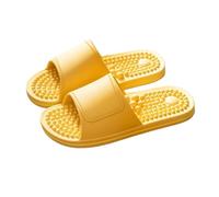 GHAKKE Acupressure Massage Slippers Foot Massager Men Women Reflexology & Acupuncture Massage Sandals Home Comfort Non-Slip Shower Shoes Pain Relief Muscle Relaxation(Yellow,36/37 EU)