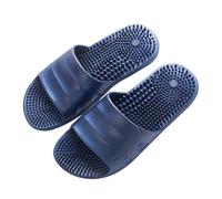 GHAKKE Acupuncture Massage Slippers Deep Tissue Foot Massager Shower Shoes Women Men Reflexology & Acupressure Sandals Promoting Blood Circulation Muscle Relaxation(Deep blue,40/41 EU)