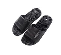 GHAKKE Acupuncture Massage Slippers Deep Tissue Foot Massager Shower Shoes Women Men Reflexology & Acupressure Sandals Promoting Blood Circulation Muscle Relaxation(Black,42/43 EU)