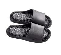 GHAKKE Comfort Massage Slippers Acupressure Sandals Foot Massager Shoes Reflexology Acupuncture Slippers For Men Women Reduce Feet Neuropathy Pain Relief And Tension(Black,46/47 EU)