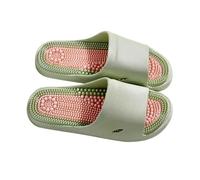 GHAKKE Comfort Massage Slippers Acupressure Sandals Foot Massager Shoes Reflexology Acupuncture Slippers For Men Women Reduce Feet Neuropathy Pain Relief And Tension(Green,38/39 EU)