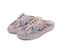 GHAKKE Ethnic Style Embroidered Shoes Chinese Traditional Kung Fu Tai Chi Shoes Comfort Round Toe Martial Art Sports Shoes Lightweight Slip On Shoes For Women(Light pink-02,4 UK)