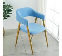 GHAKKE Hollow Out Back Chair Slipcovers 1/2 Sets Arc Armchair Covers Stretch Curved Back Chair Covers Easy Fit Washable Dining Room Kitchen Chair Protectors For Hotel Banquet(Sky Blue,1sets)