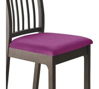 GHAKKE Luxury Velvet Dining Chair Seat Slipcovers 2/4/6 PCS Soft Plush Dining Room Chair Seat Cushion Covers Easy Fit Washable Kitchen Seat Chair Protectors Hotel Home Decor(Purple,6PCS)