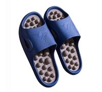 GHAKKE Massage Ball Acupressure Slippers Women Men Reflexology & Acupuncture Sandals Foot Massager Home Shower Shoes Relieves Nerve Tension And Pain In The Feet(Dark blue,42/43 EU)