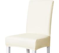 GHAKKE PU Leather Dining Chair Slipcovers 2/4/6 PCS Home Kitchen Faux Leather Chair Protectors Stretch Parsons Chair Covers Modern Style Hotel Office Chair Covers(A,2pack)