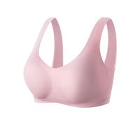 GHAKKE Seamless Mastectomy Bras Women Summer Wireless Post Surgery Pocket Bralette For Silicone Breast Forms Prosthesis(Pink,3XL)
