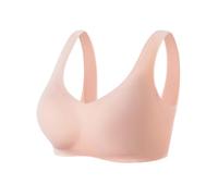 GHAKKE Seamless Mastectomy Bras Women Summer Wireless Post Surgery Pocket Bralette For Silicone Breast Forms Prosthesis(Skin,XL)